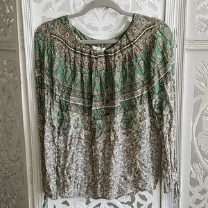 🍀LIKE NEW Lucky Brand Paisley Peasant Blouse